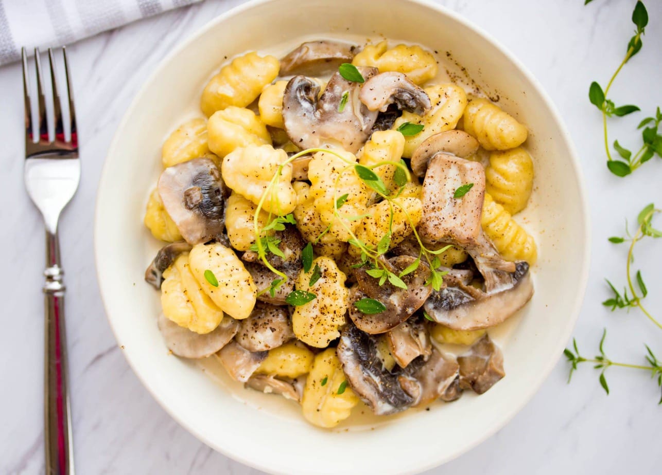 Gnocchi with Creamy Mushroom Sauce